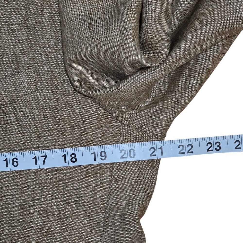 Marc Martin New York 100% Linen Blazer Mens 42R Tan Natural Fibers Preppy Resort - Picture 6 of 15